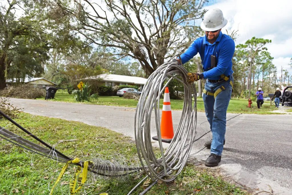 comcast techs working on restoring connectivity post Helene.