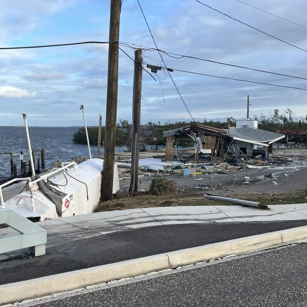 Hurricane damage in Florida