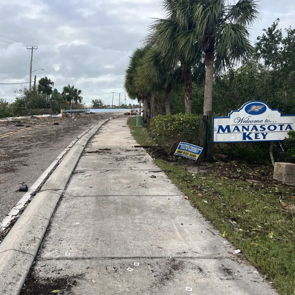 Hurricane damage in Florida