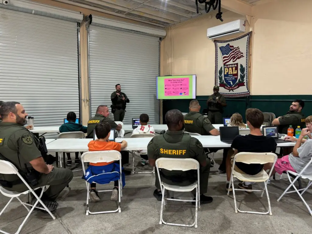 police officers giving a presentation