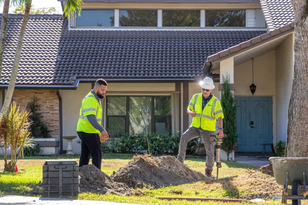 An Xfinity team prepares a Coral Springs neighborhood for service.