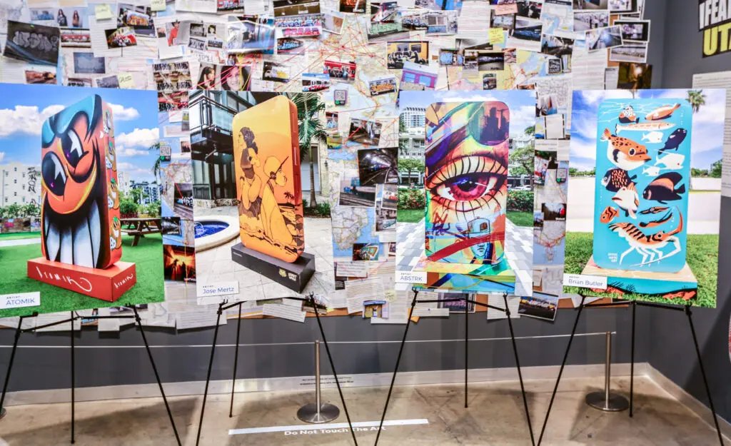 art printouts displayed