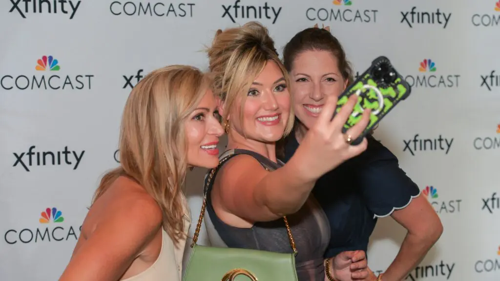 three women taking a selfie