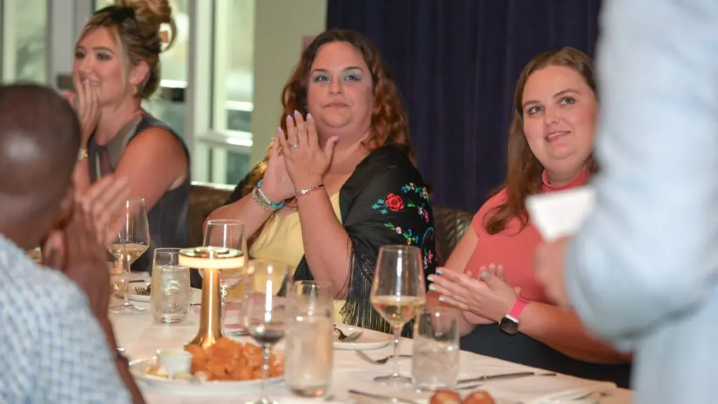 woman clapping
