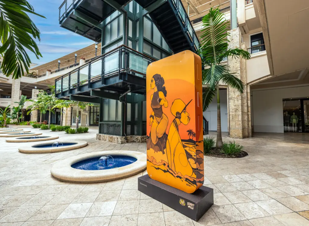 Shops at Merrick Park – Artwork by Jose Mertz, part of the mobilemadesmARTer campaign by Comcast Business
