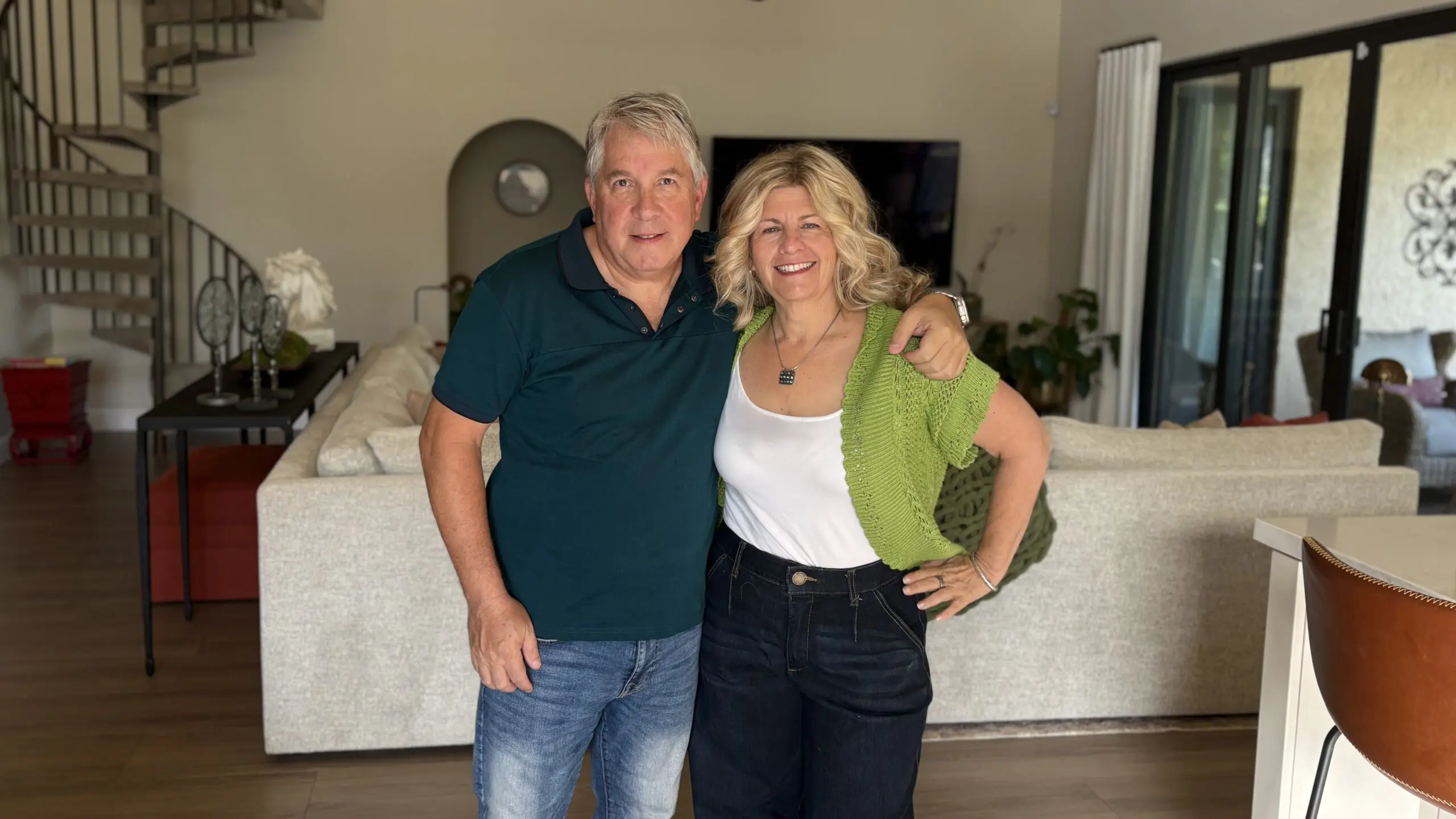 The Lerner family in their home