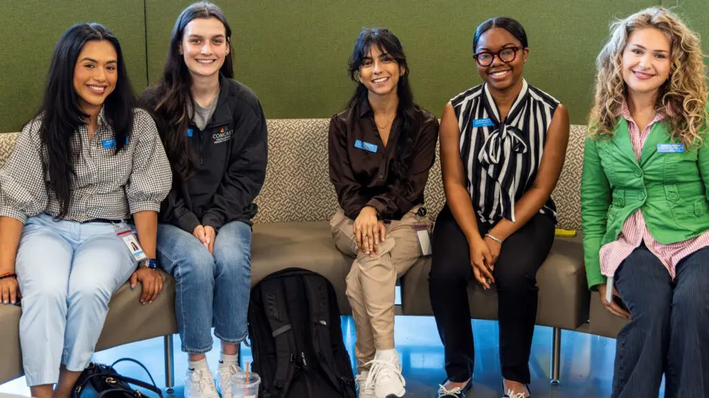 Interns at orientation