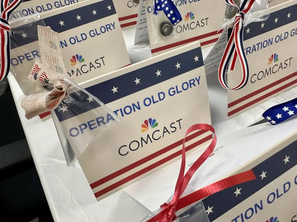Cards on a table that say Operation Old Glory
