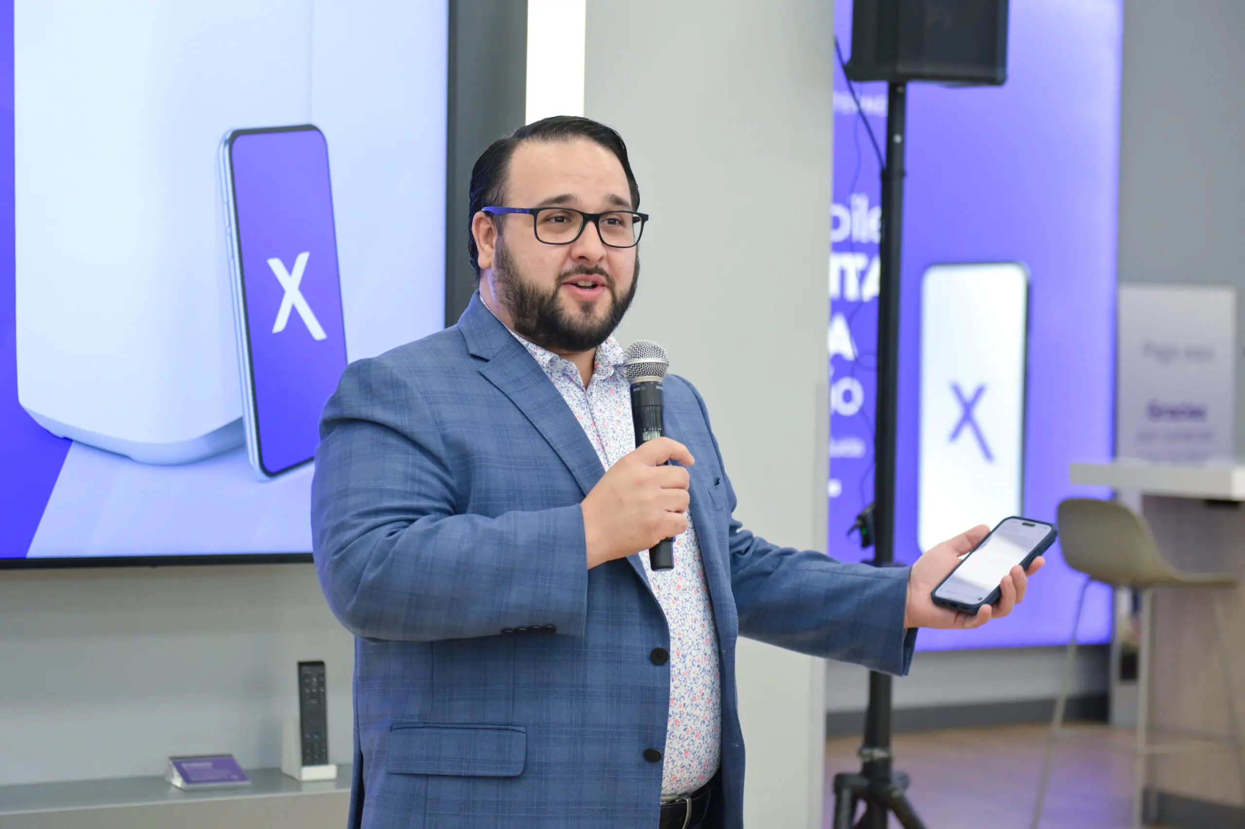 man speaking at an event
