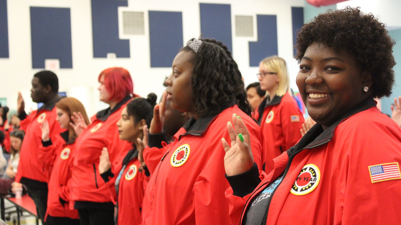 Members of City Year Jacksonville during the Service Day Kickoff event.