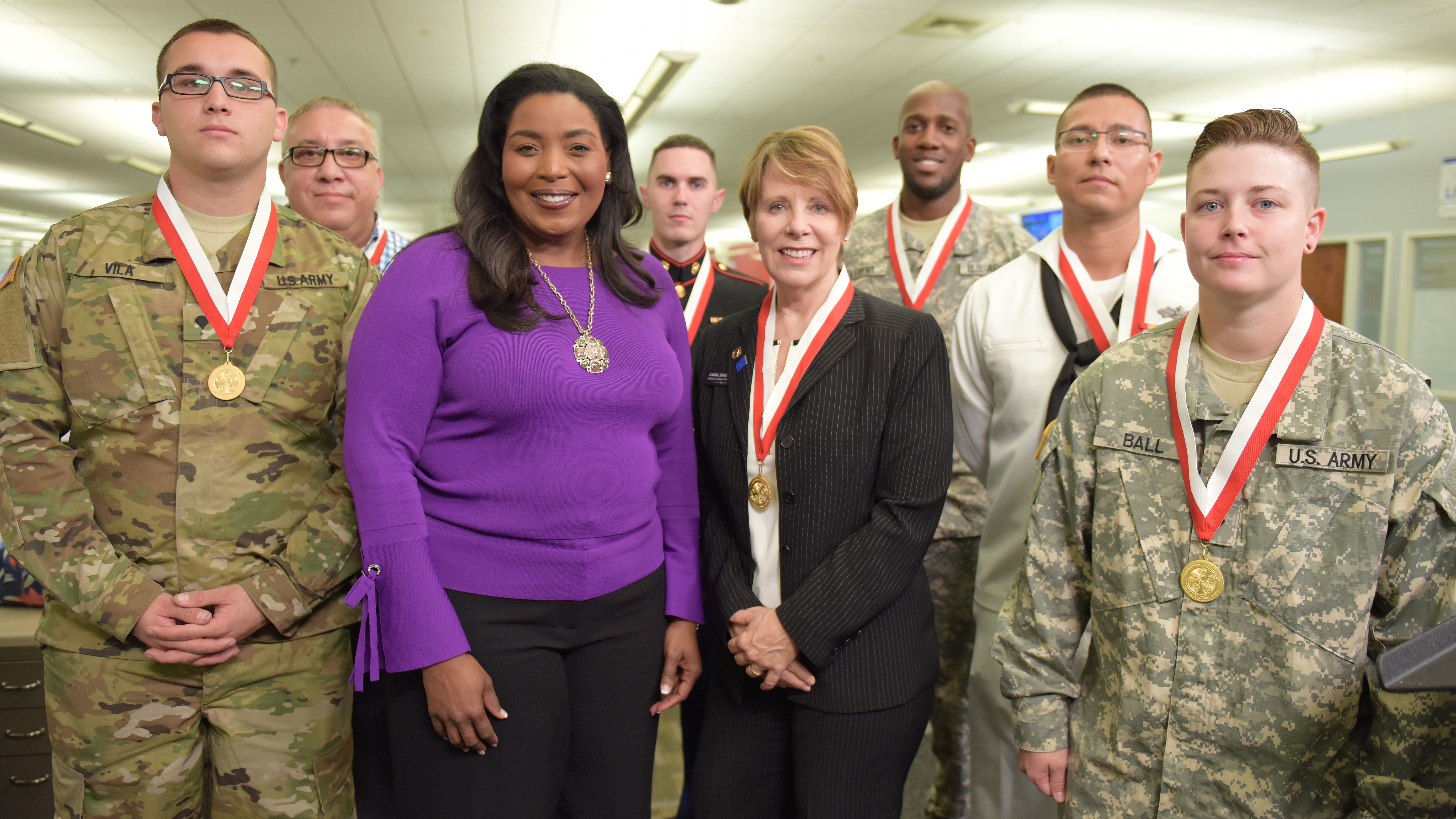 Members of the armed forces and Comcast Veterans Network.