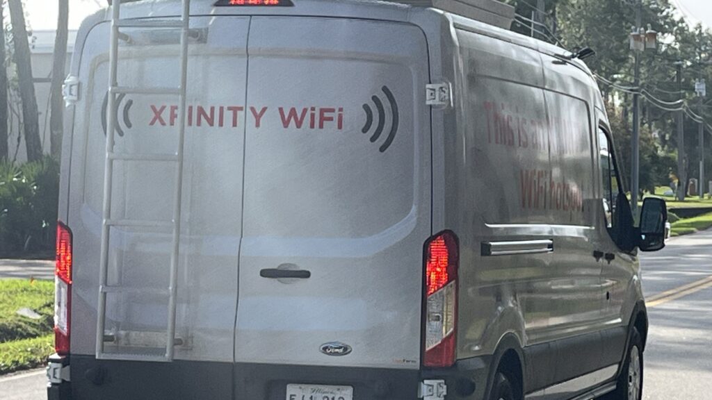 Xfinity WiFi van en route