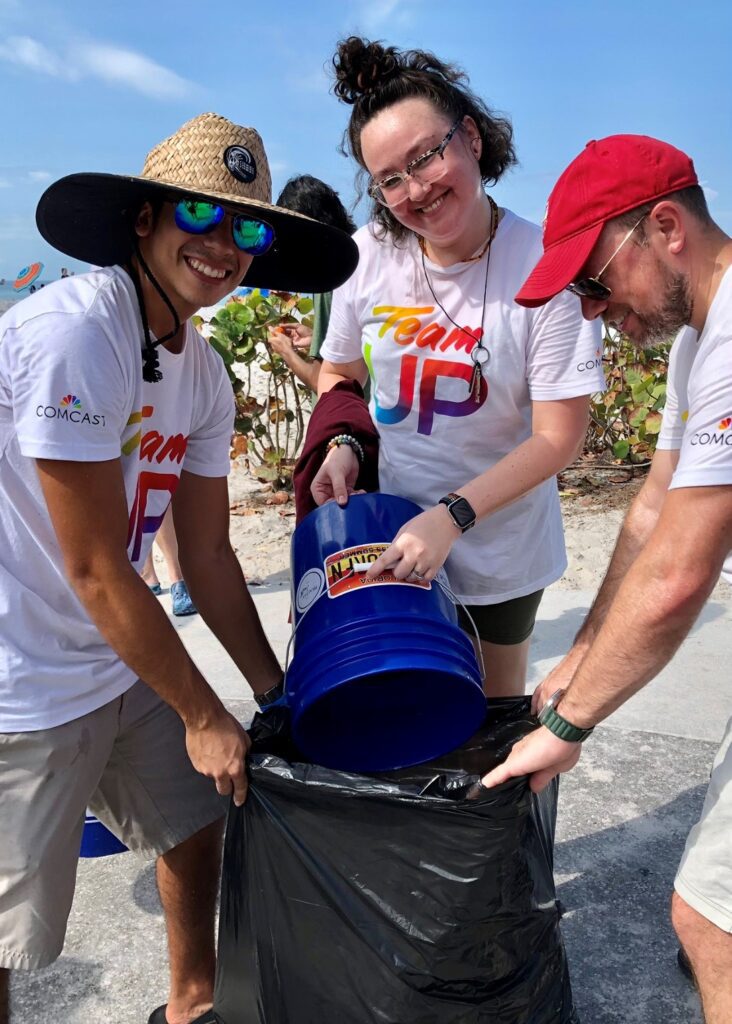 Comcast employees on Vanderbilt Beach in Naples