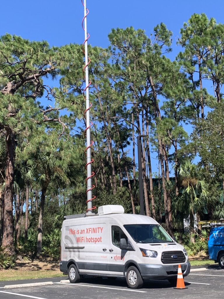 Xfinity WiFi van stationed