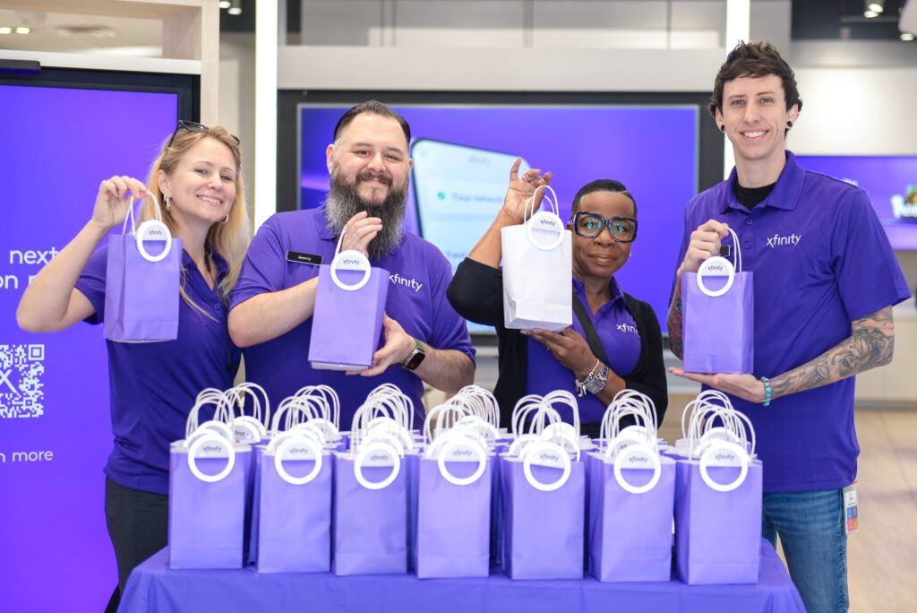 Xfinity retail store employees greet customers at their new Sarasota County location.