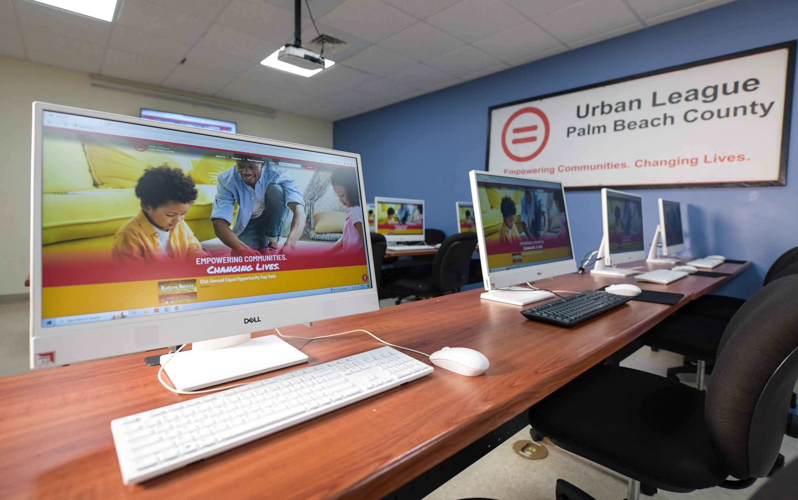 A computer lab is pictured in West Palm Beach, Florida.