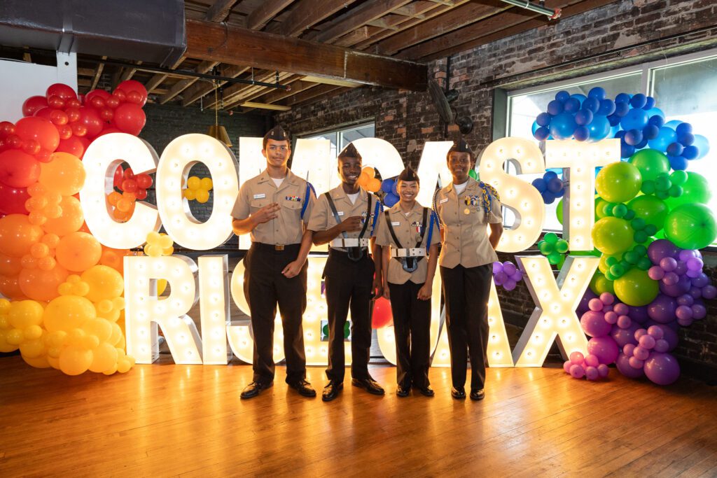 Riverside High School Color Guard at the Comcast RISE Luncheon.