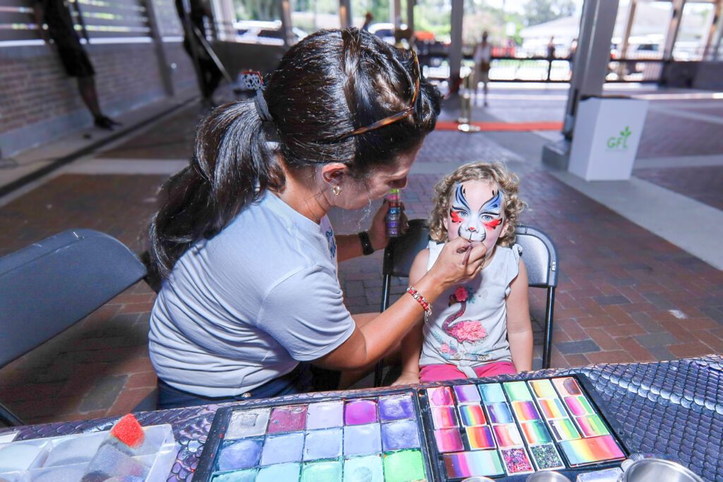 Face painting at the event.