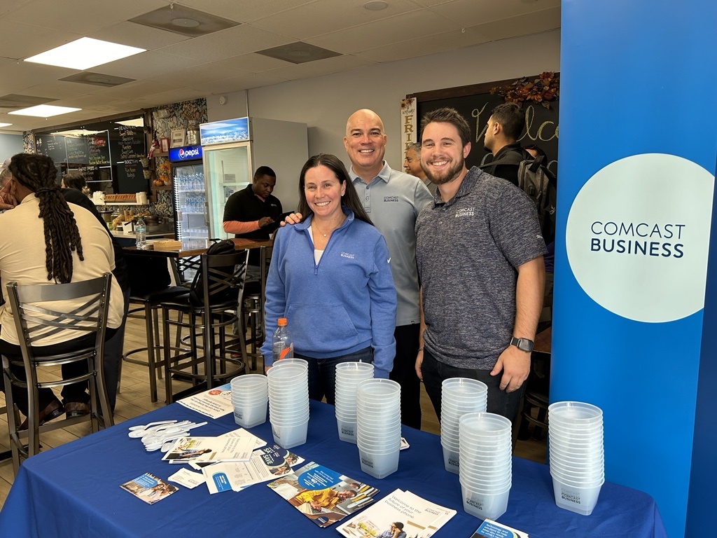 The Comcast Business team takes over Let's Chill Ice Cream on W Sample Rd. in Coral Springs.