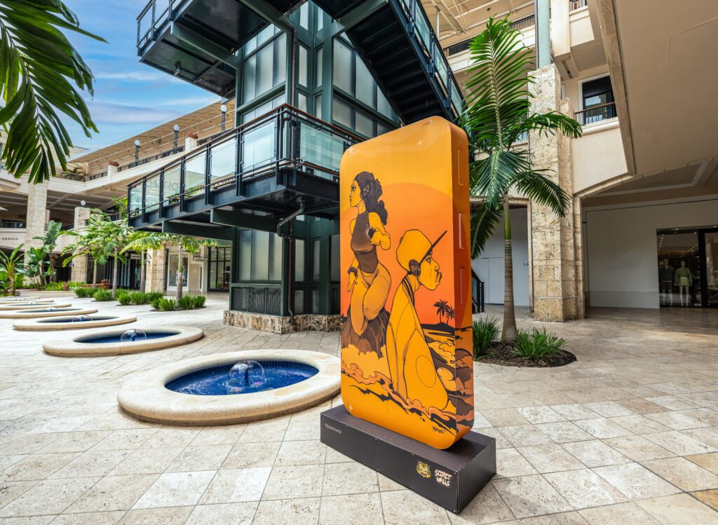 Shops at Merrick Park – Artwork by Jose Mertz, part of the mobilemadesmARTer campaign by Comcast Business 