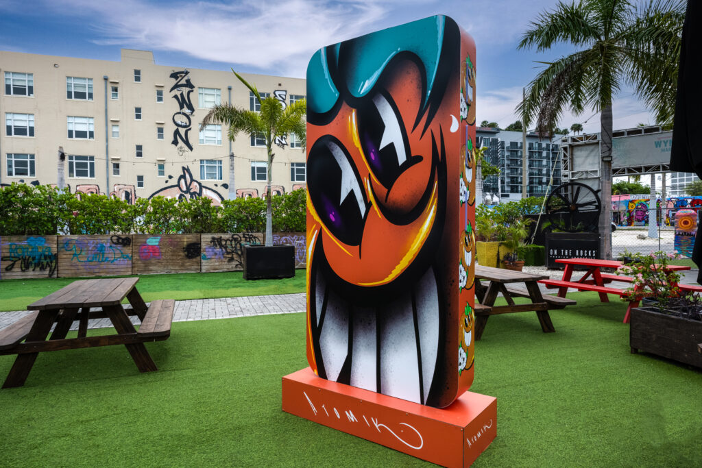 Artwork by Atomik at Wynwood Marketplace, part of the mobilemadesmARTer campaign by Comcast Business