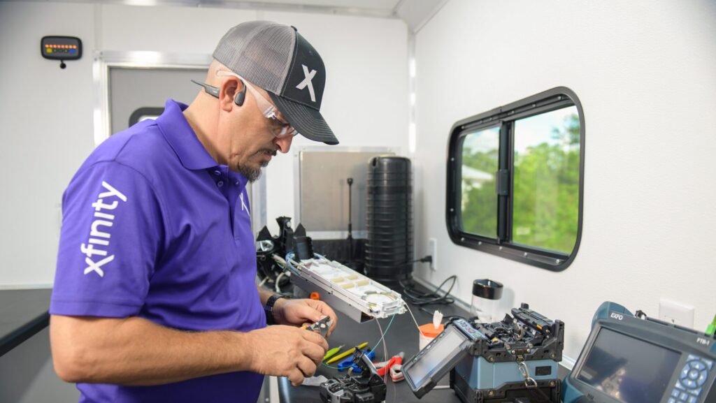 Technician working