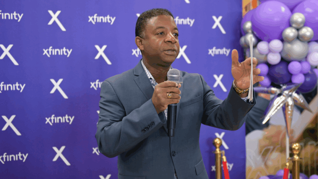 Man giving remarks. 
