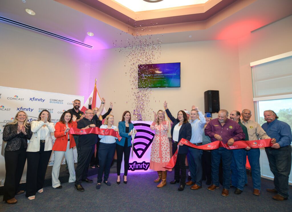 Comcast celebrates its new network activation in Okeechobee County.