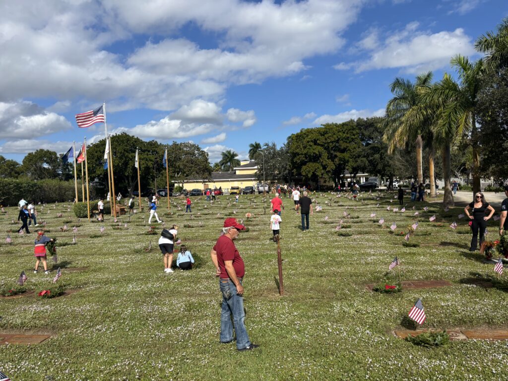 Volunteers at Wreaths Across America